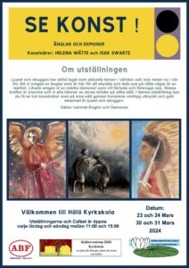 Helena Wätte - Änglar i akvarell och gouage @ GulaSalen i Hölö Kyrkskola